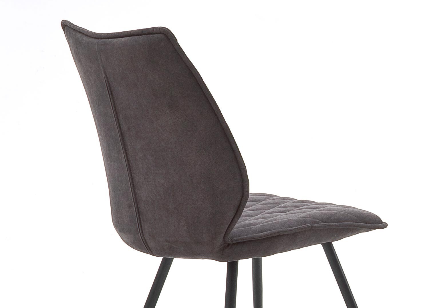 Lot de 2 chaises tissu matelassées style industriel