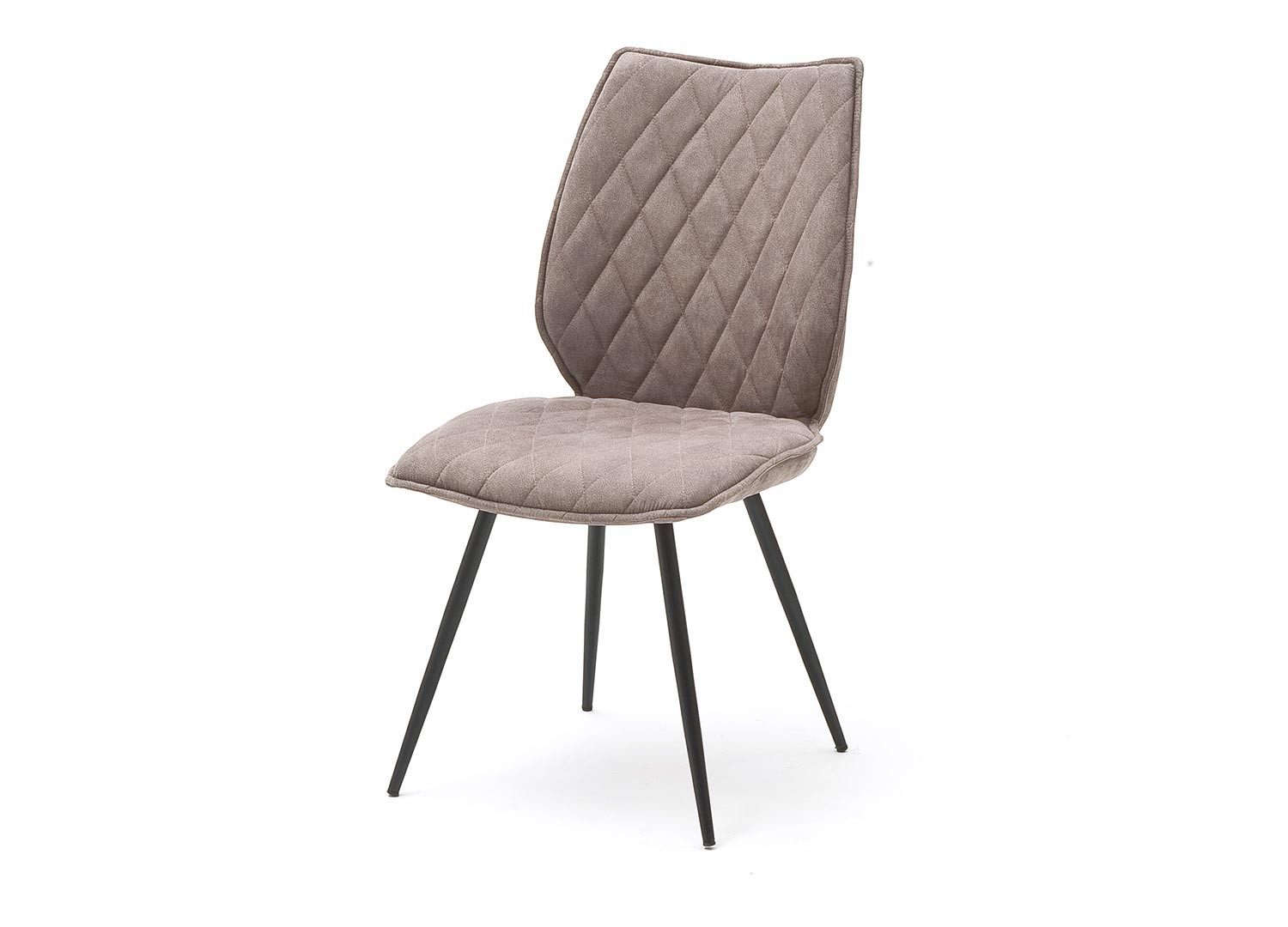 Lot de 2 chaises tissu matelassées style industriel