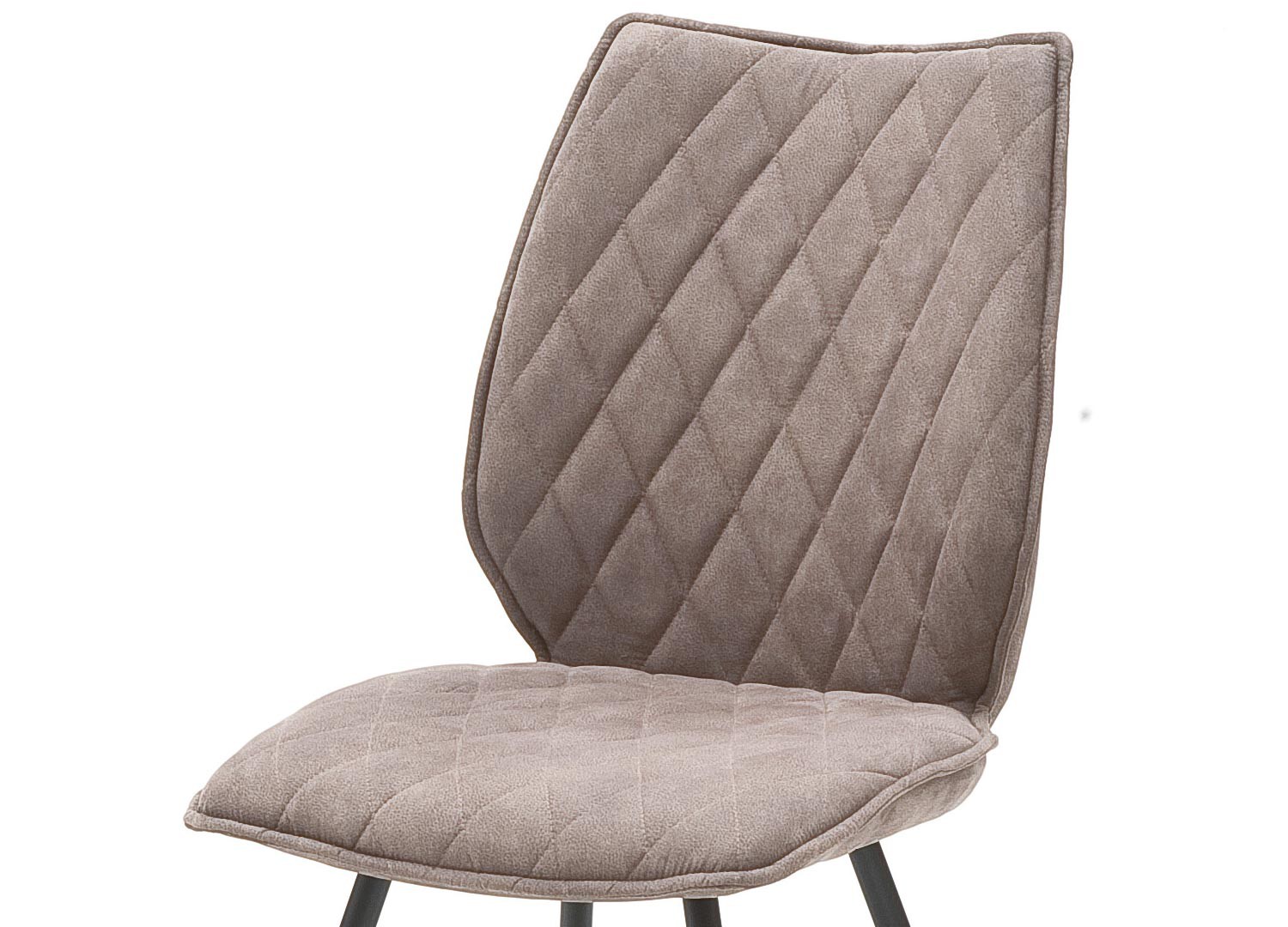 Lot de 2 chaises tissu matelassées style industriel