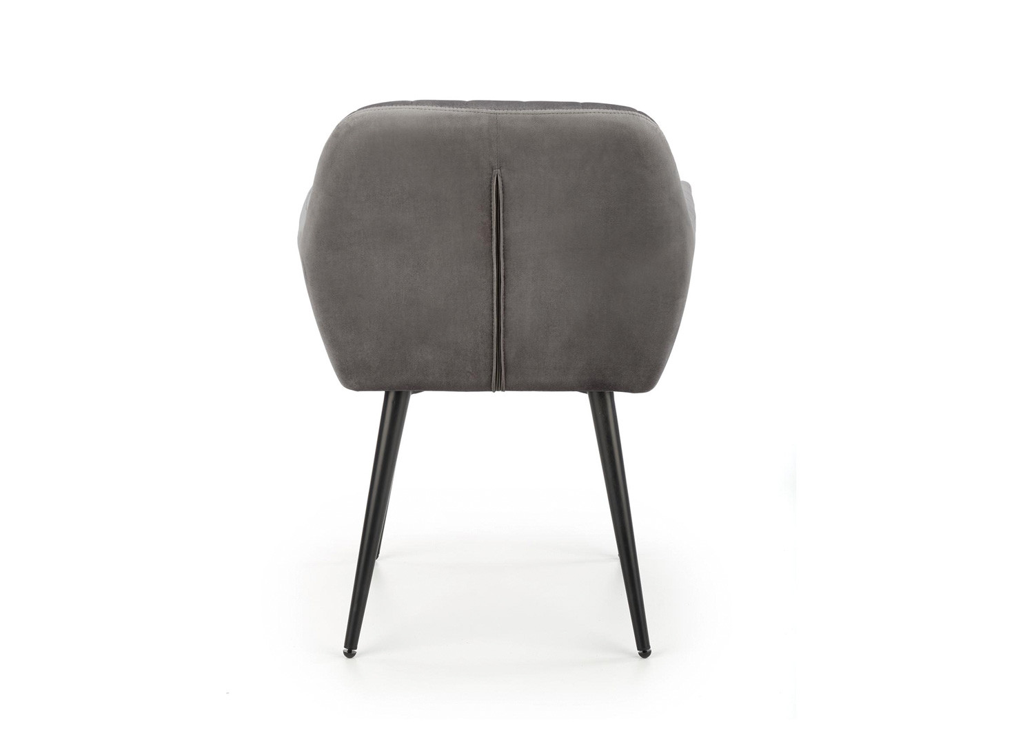 Lot de 2 chaises tissu velours gris