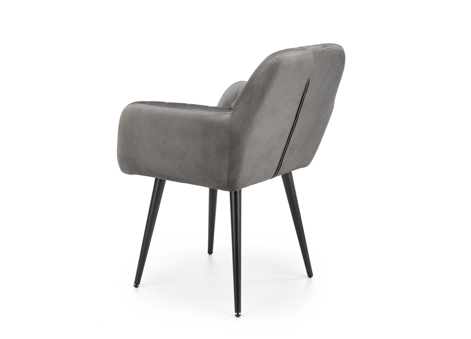Lot de 2 chaises tissu velours gris
