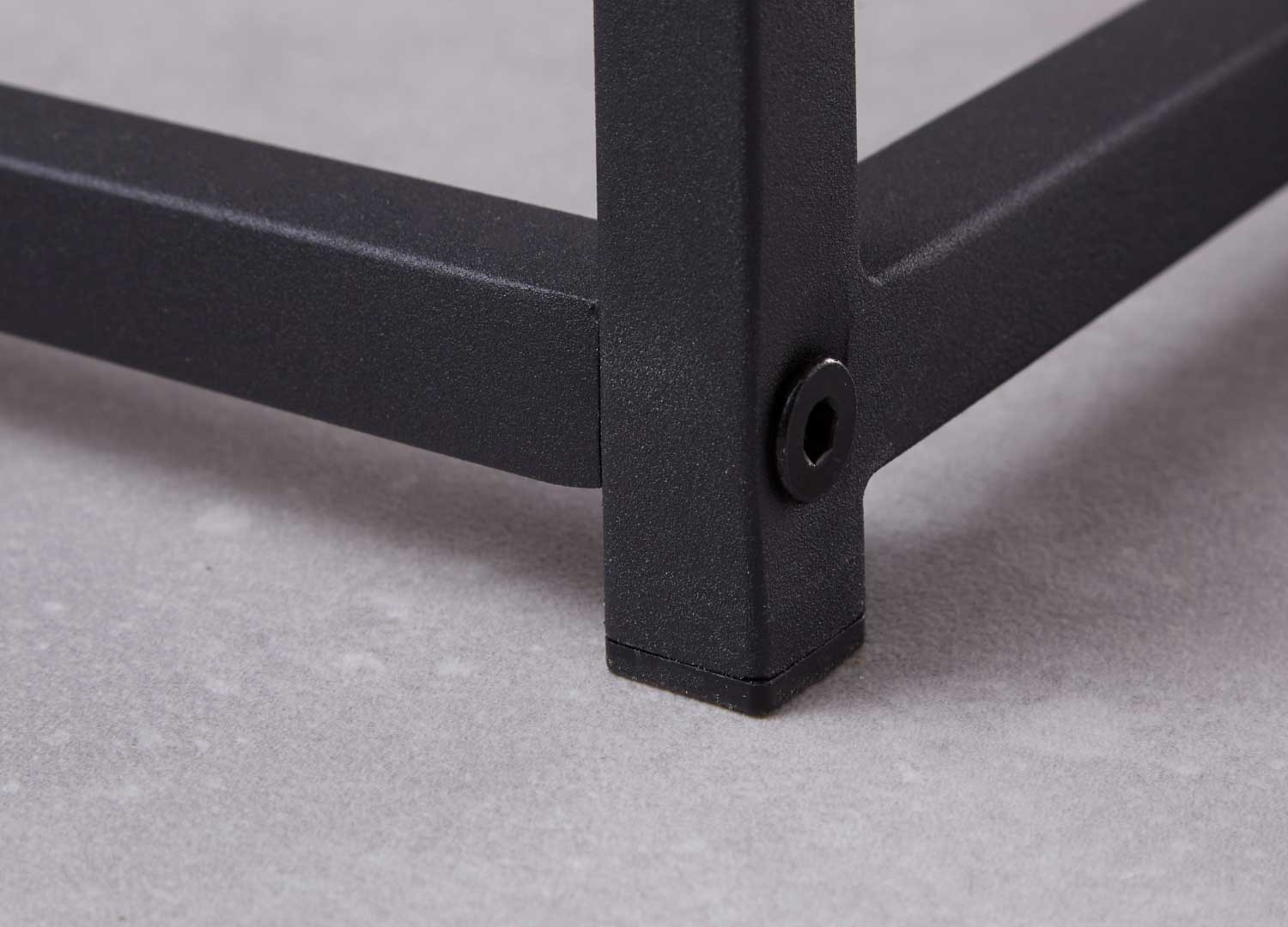 Lot de 2 tables d'appoint en métal noir