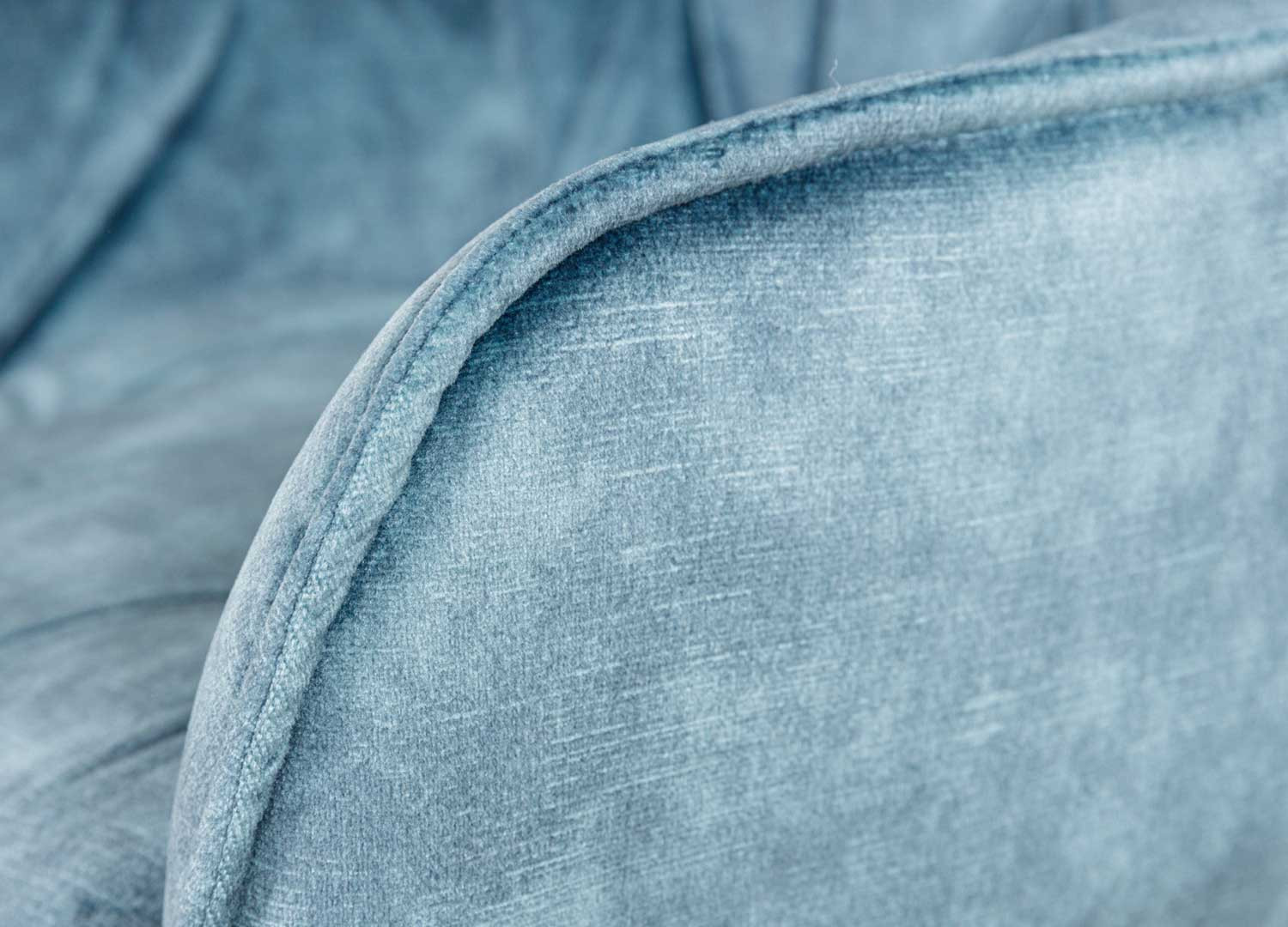 Lot de 2 tabourets de bar en velours bleu