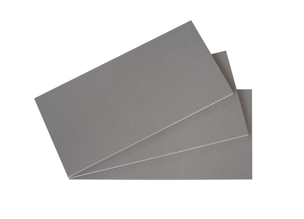 Lot de 3 étagères gris textile compartiment 100 cm