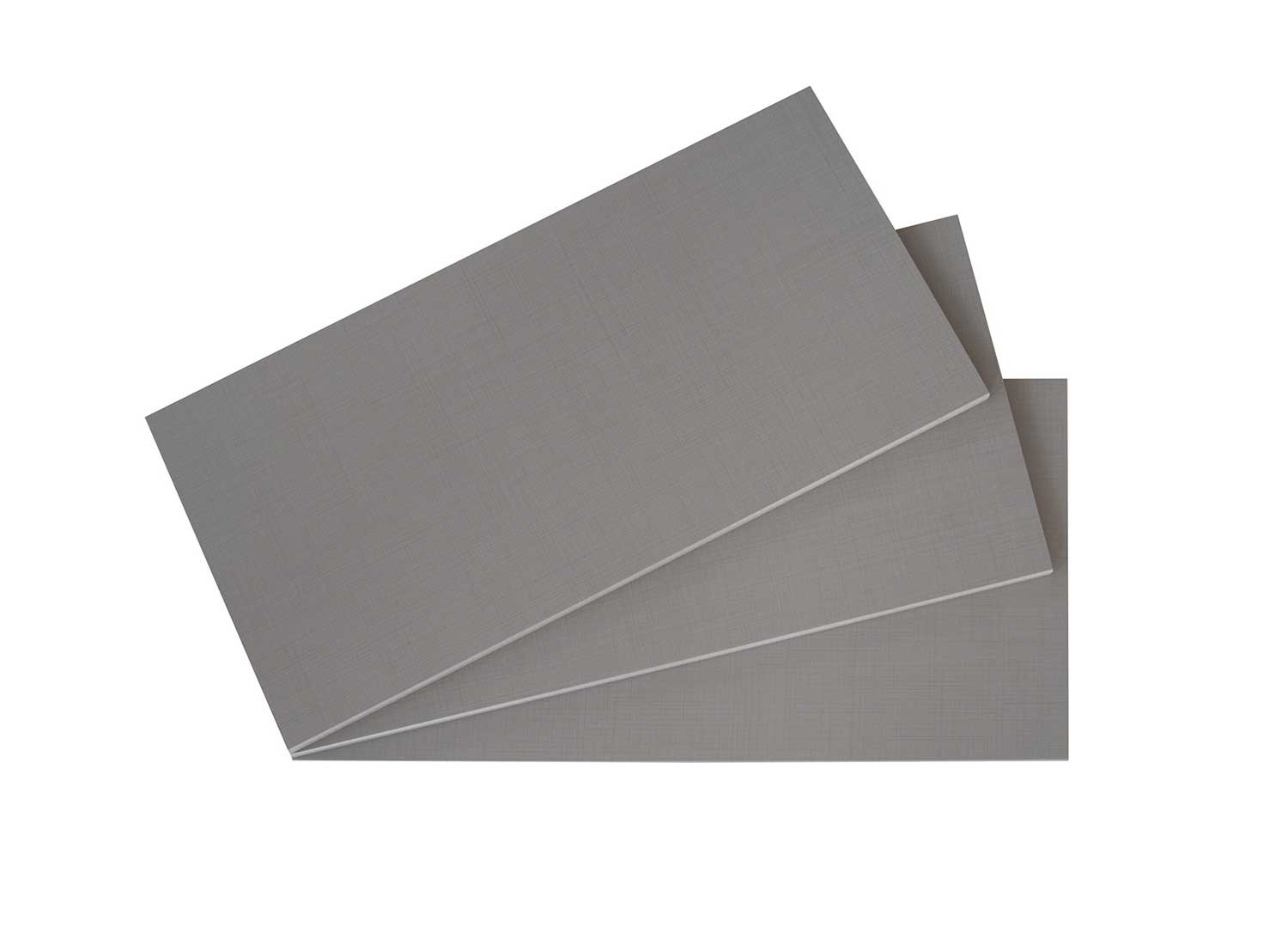 Lot de 3 étagères gris textile