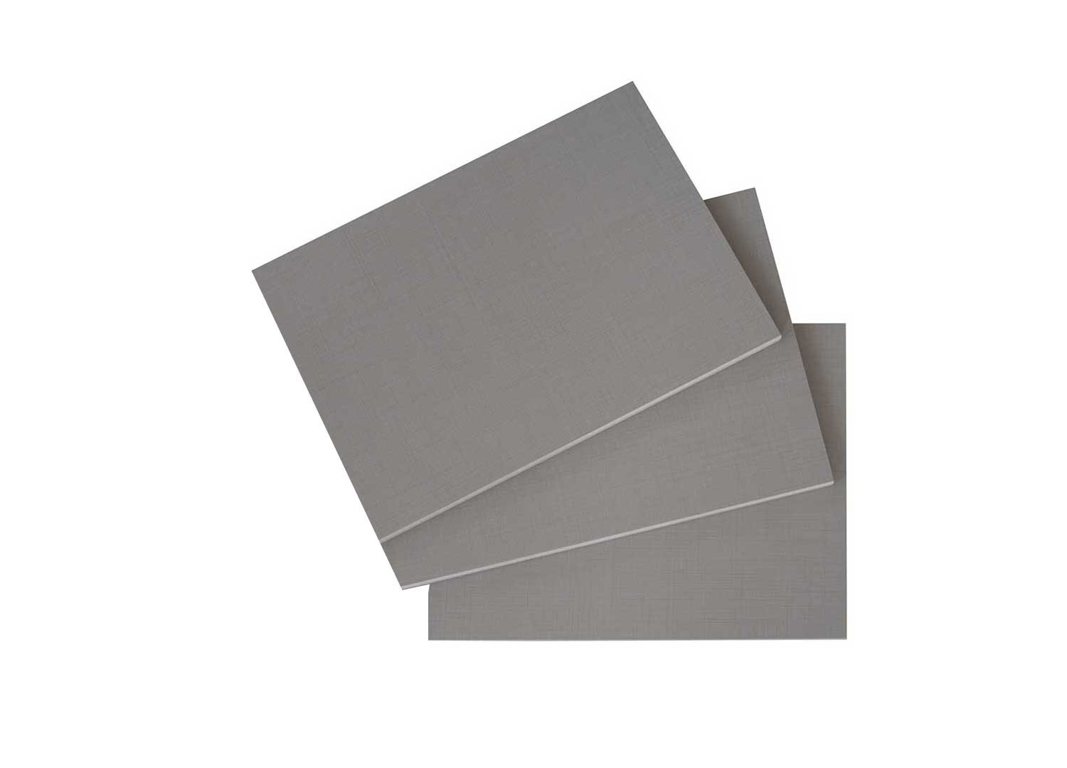 Lot de 3 étagères gris textile