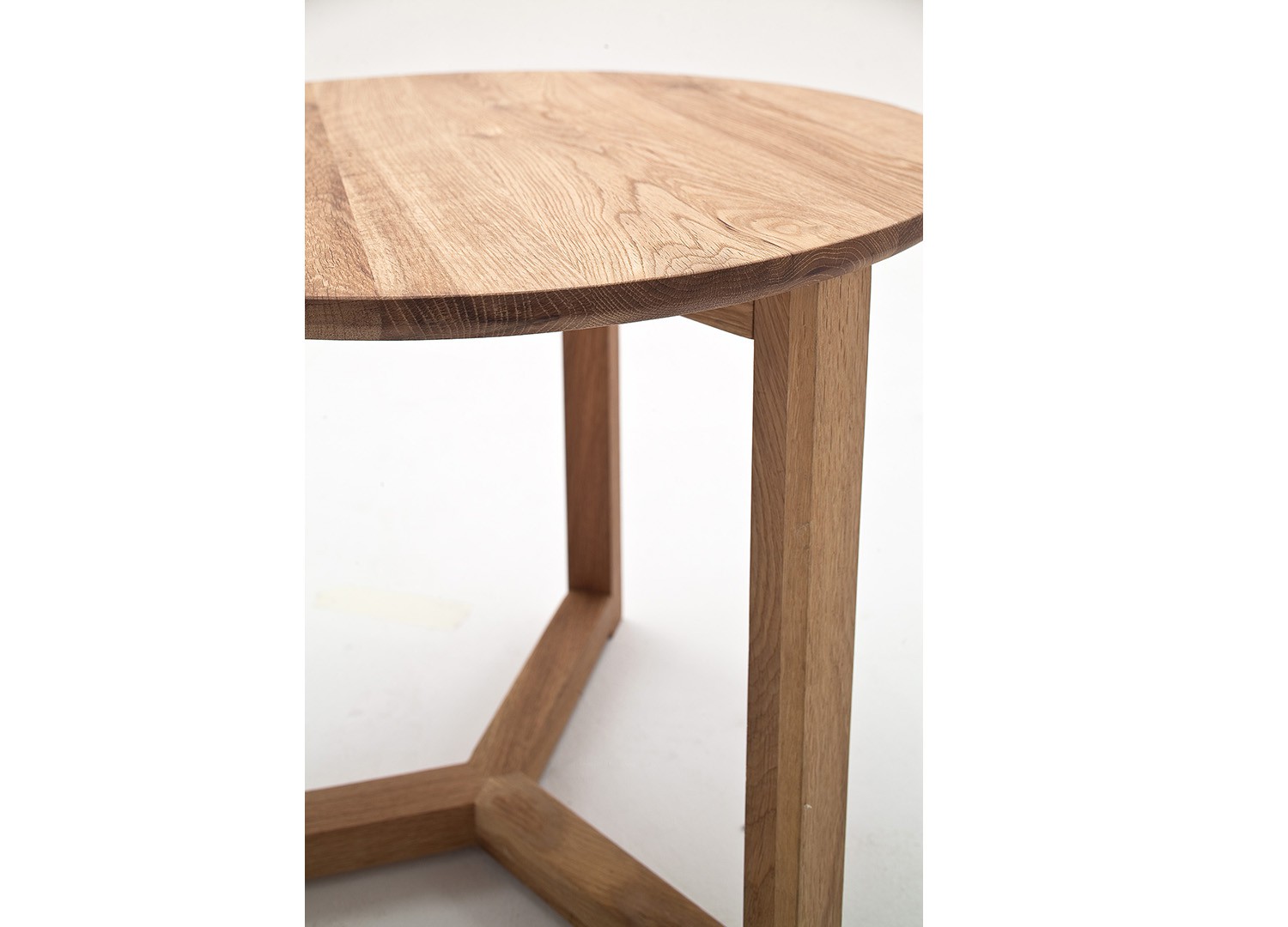 Lot de 3 tables d'appoint chêne massif huilé