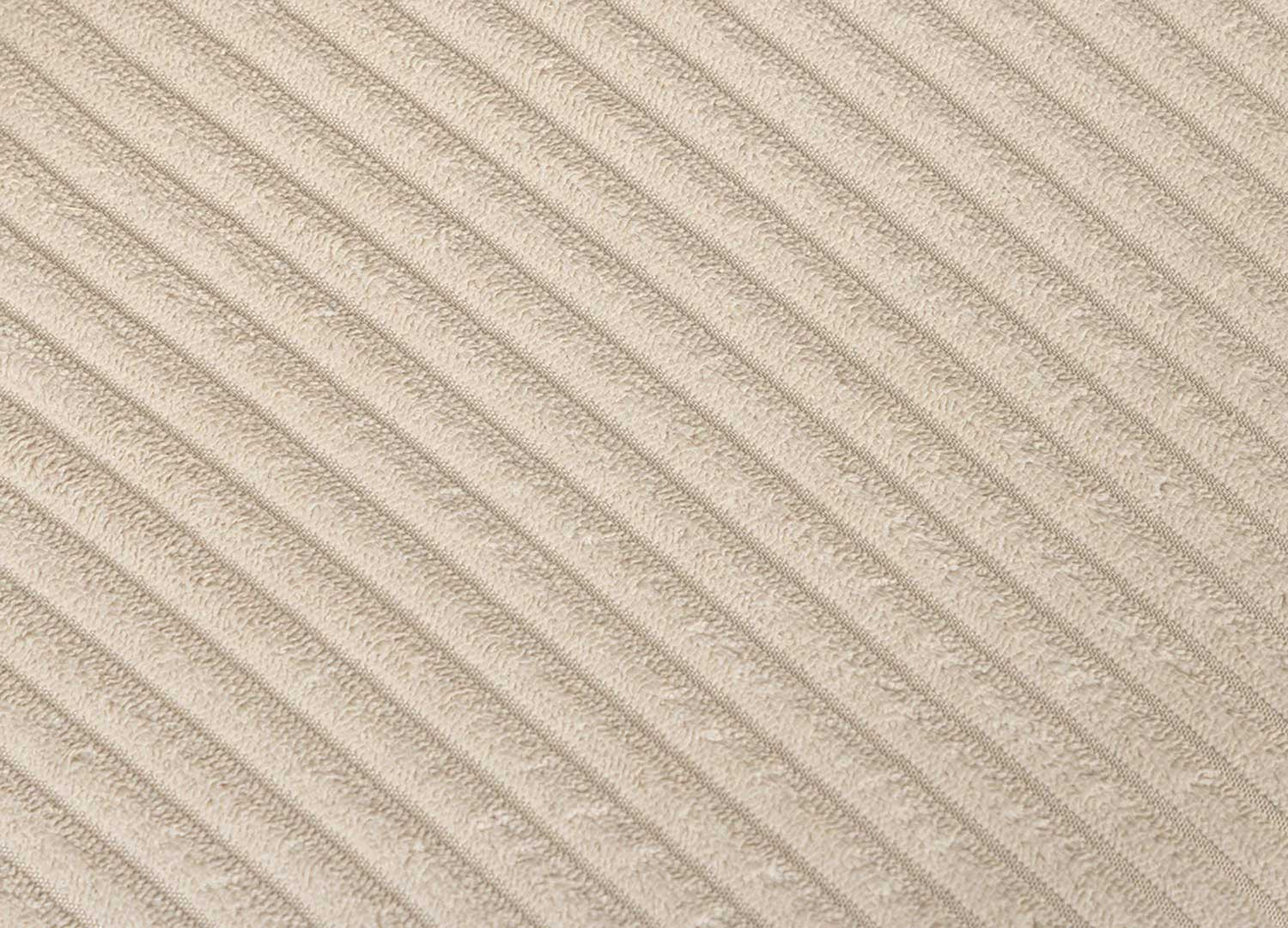 Lot de 4 chaises beige tissu côtelé et métal noir Palmer