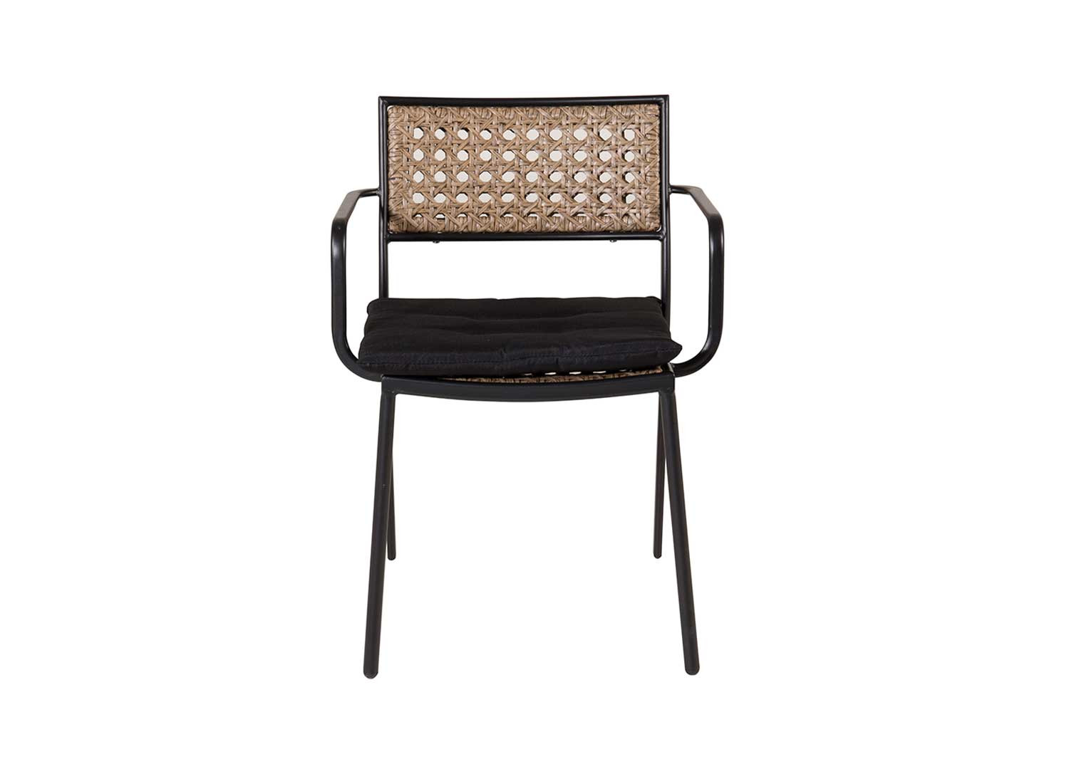 Lot de 4 chaises de jardin empilables rotin synthétique