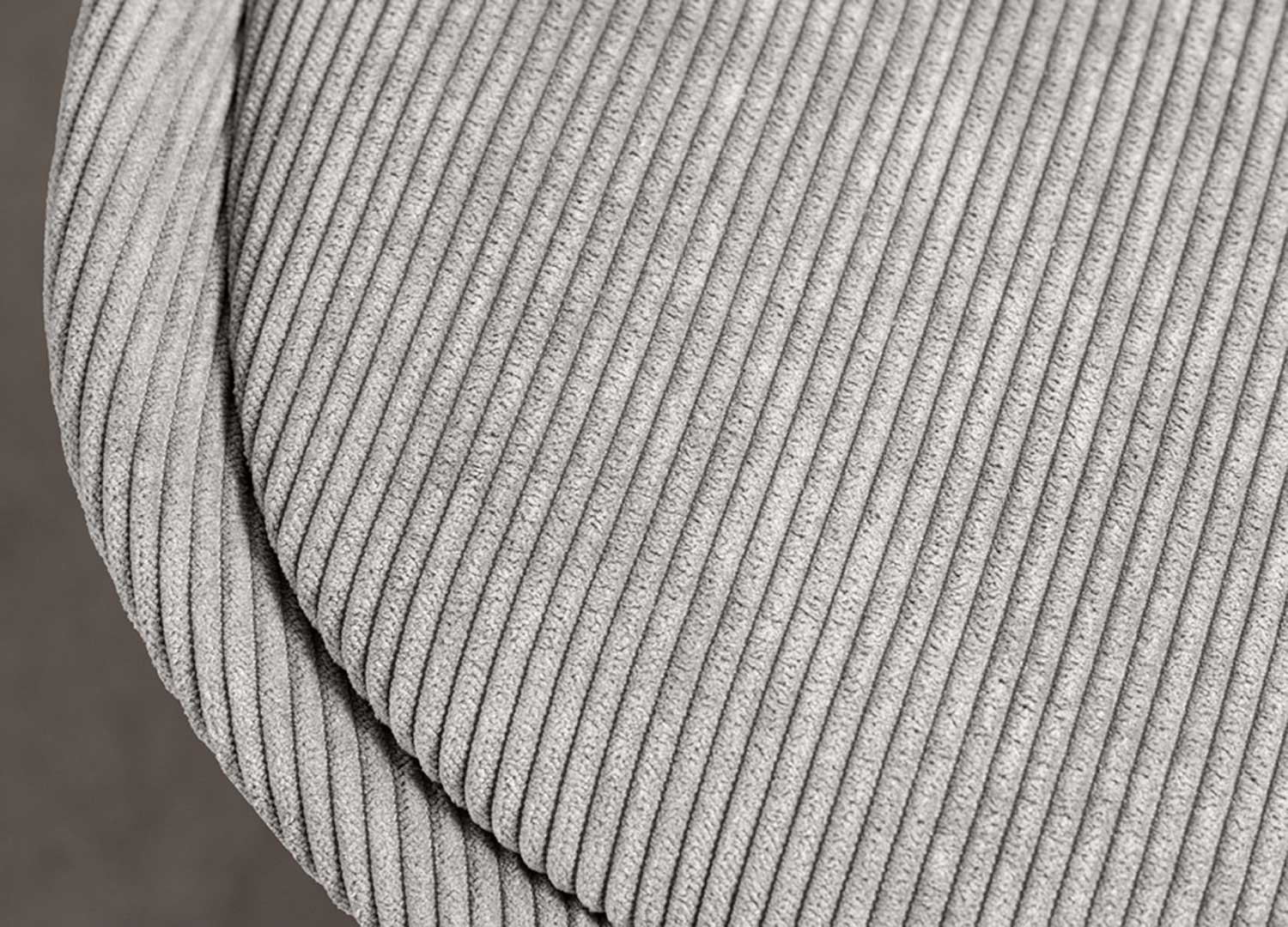 Lot de 4 chaises en velours côtelé gris