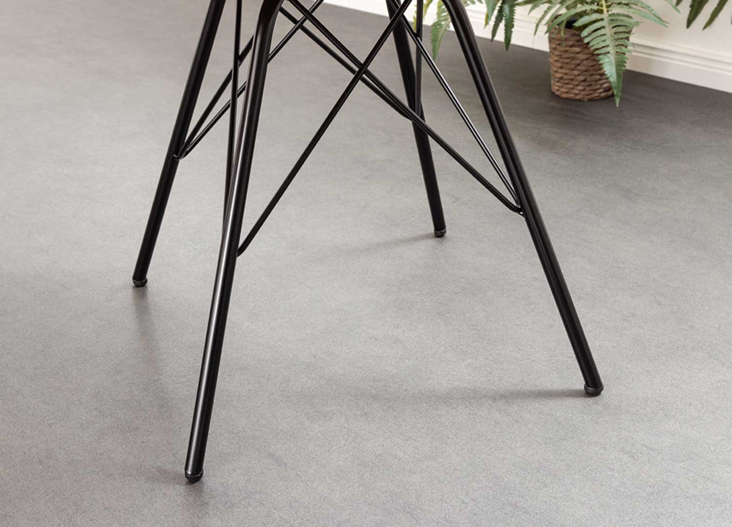 Lot de 4 chaises en velours côtelé gris