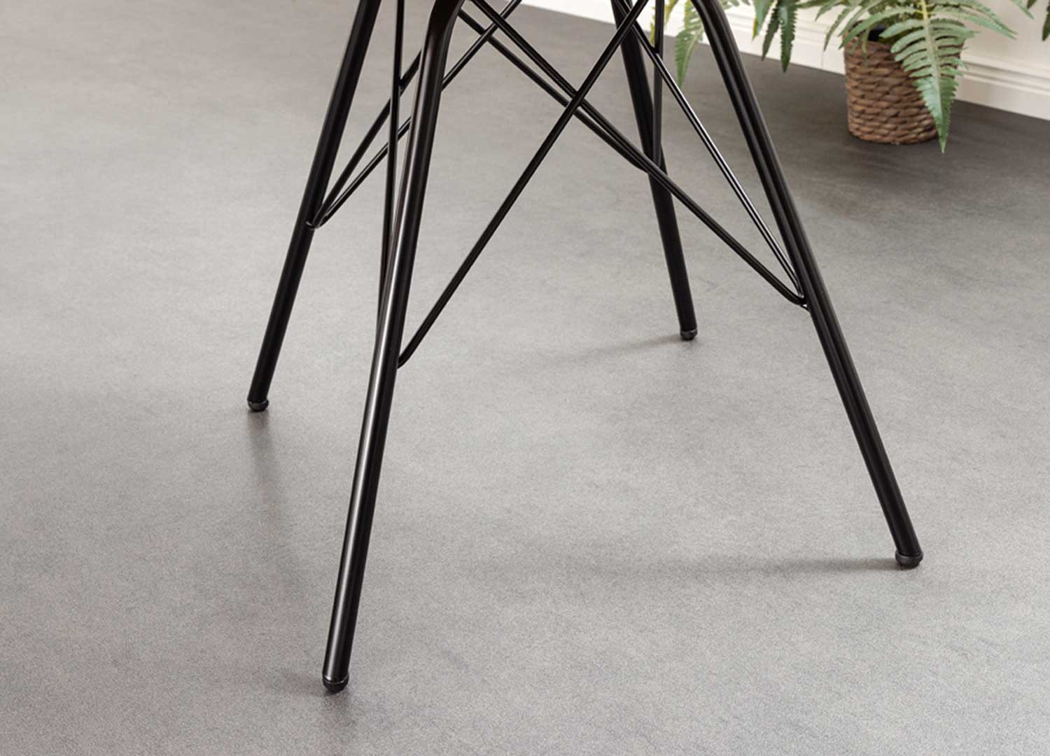 Lot de 4 chaises en velours côtelé jaune