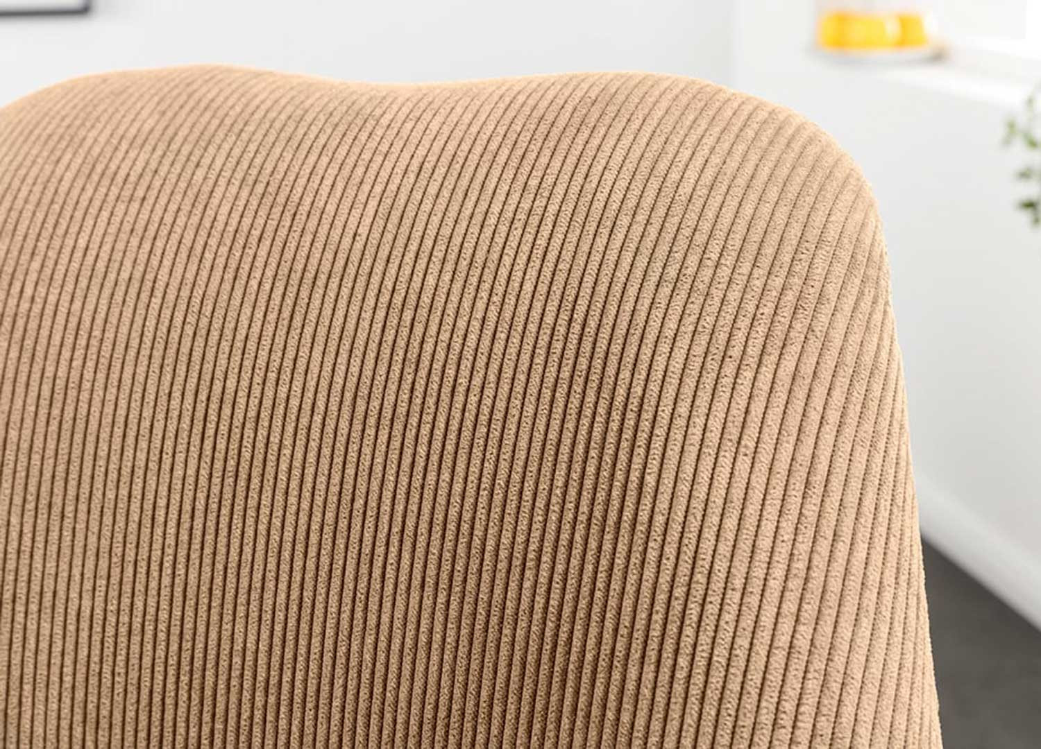 Lot de 4 chaises en velours côtelé marron