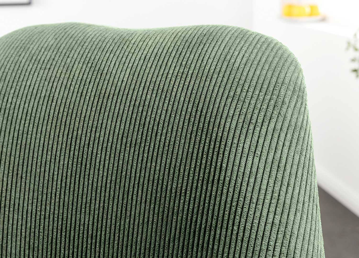 Lot de 4 chaises en velours côtelé vert