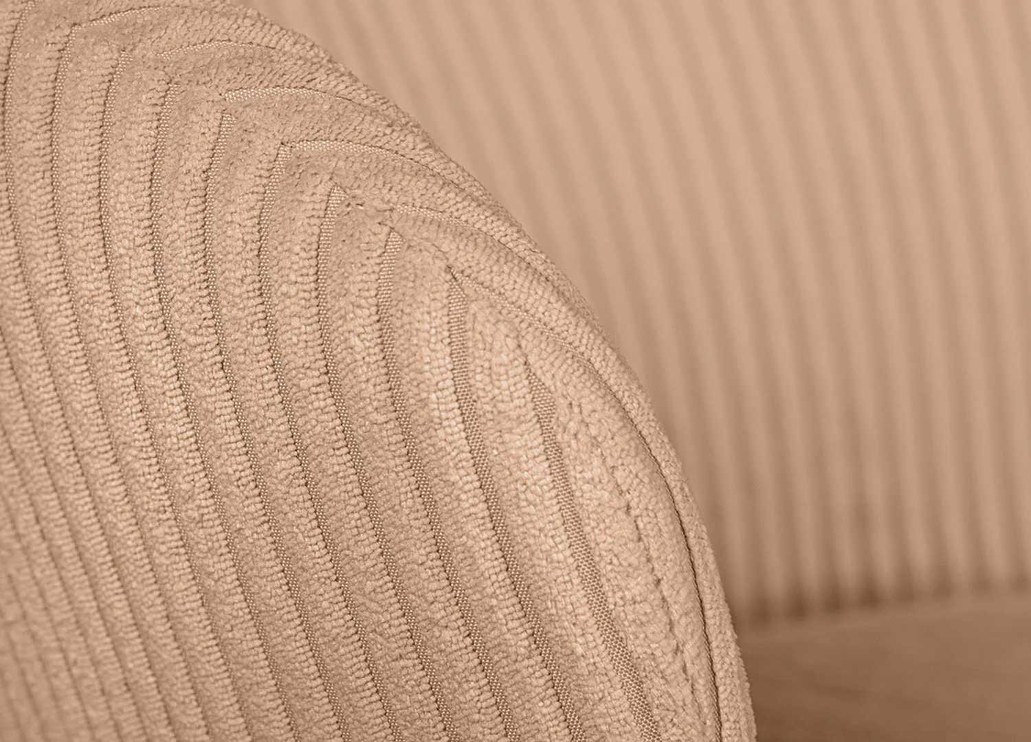 Lot de 4 chaises rose tissu côtelé et métal noir Palmer