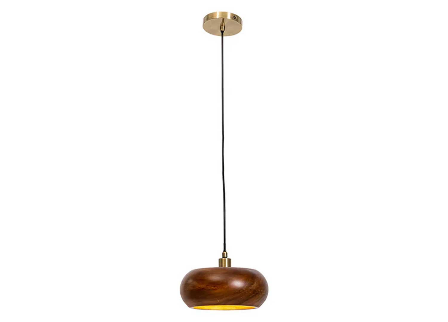 Luminaire suspendu en bois massif Soluna