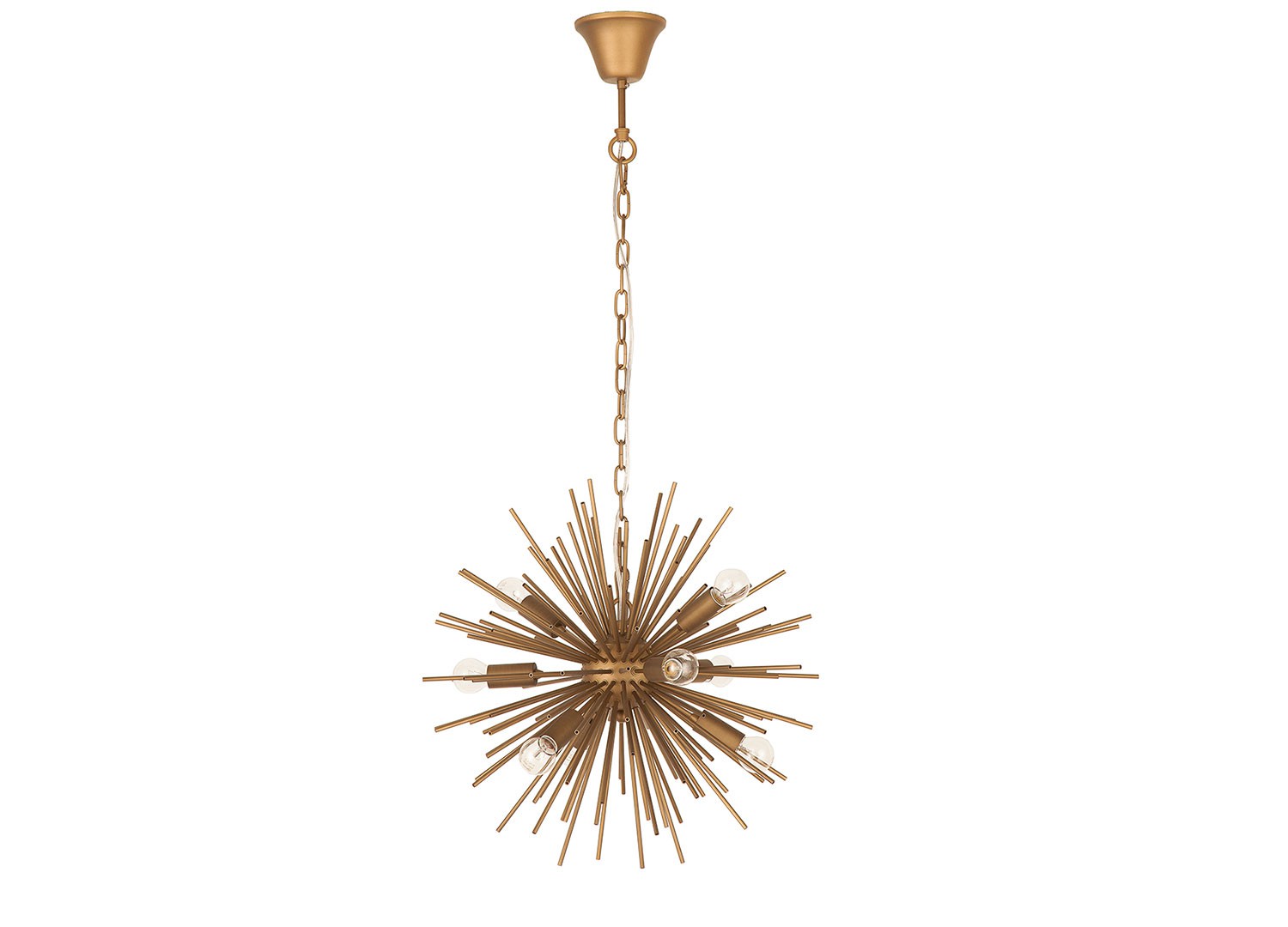 Luminaire suspension soleil métal doré