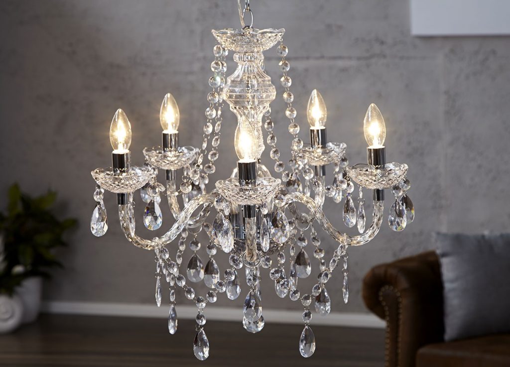 Lustre luminaire baroque cristal