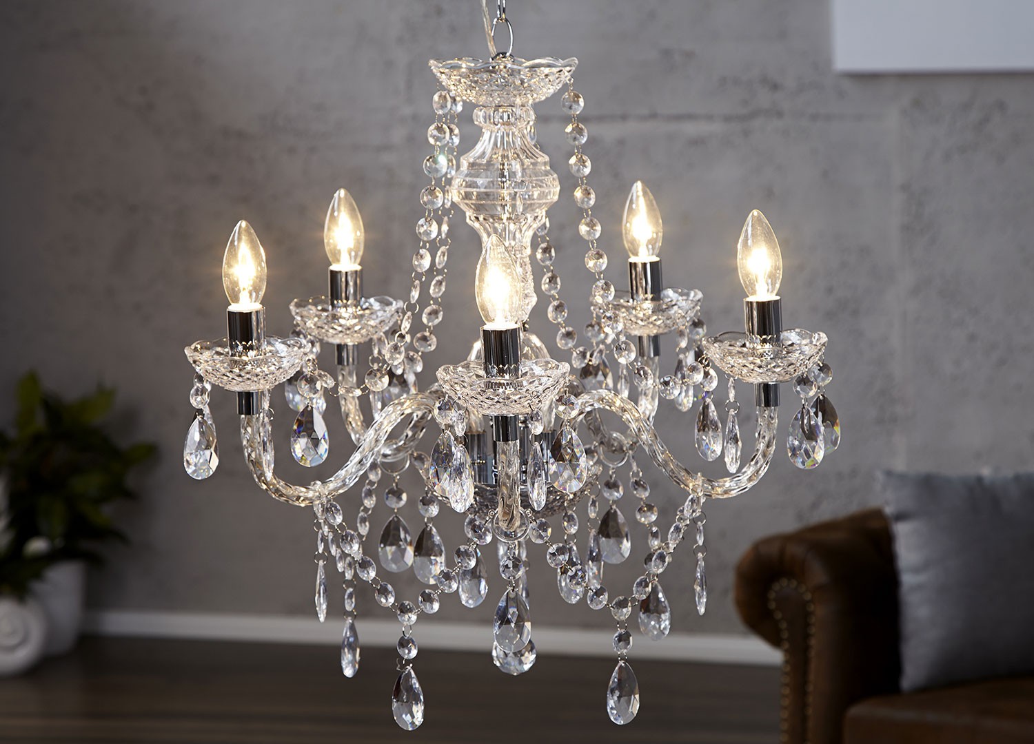 Lustre luminaire baroque cristal