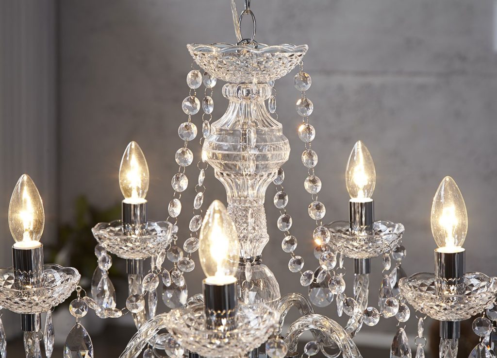 Lustre luminaire baroque cristal