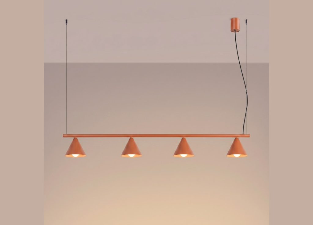 Lustre NOX 4L ocre rouge – vue complémentaire 3