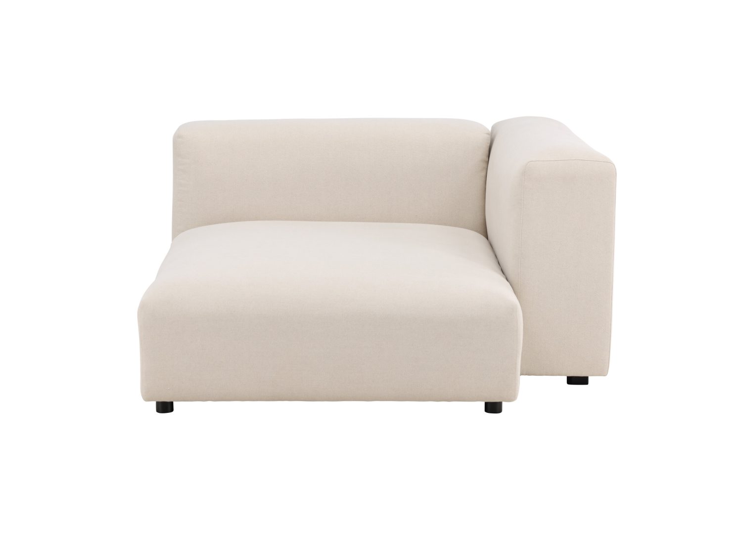 Vue détaillée du canapé Mavi beige