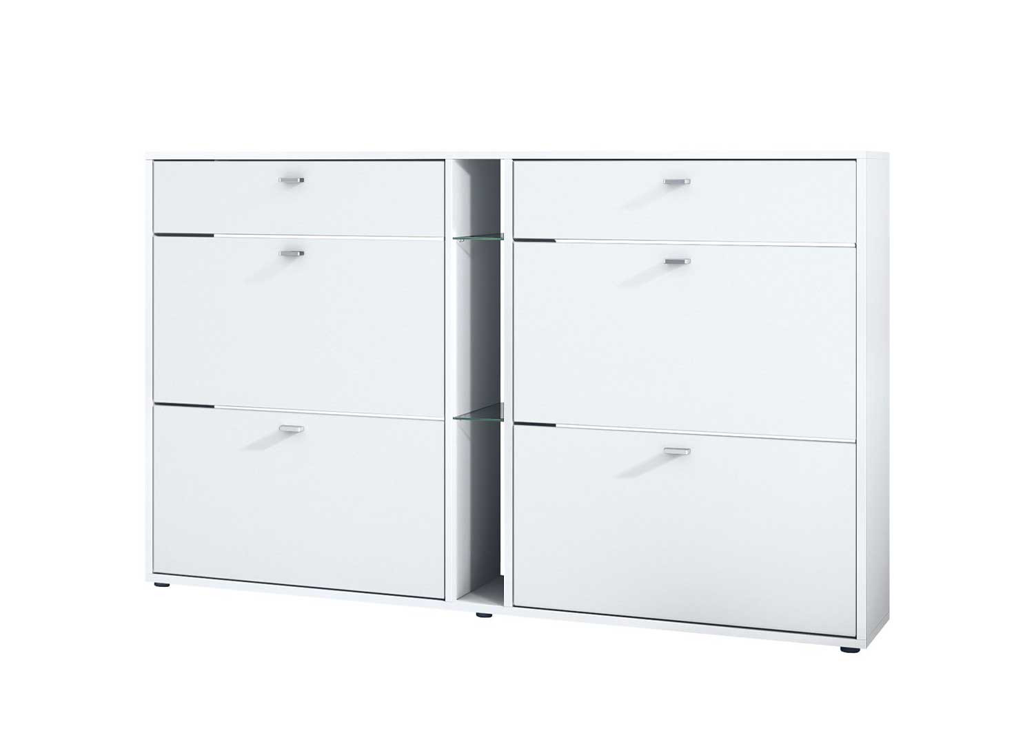 Meuble à chaussures compact blanc Vita