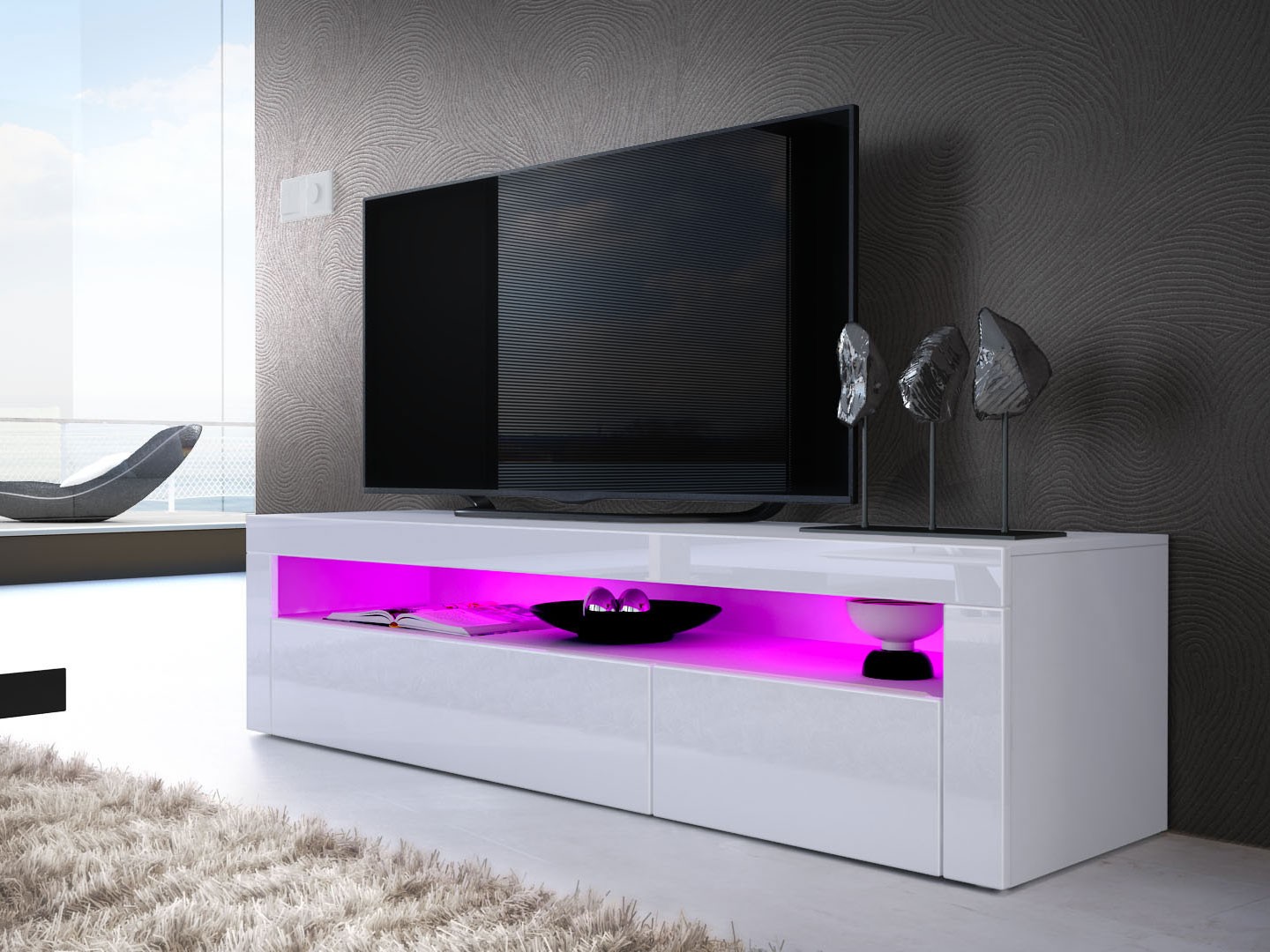 Meuble banc télé design