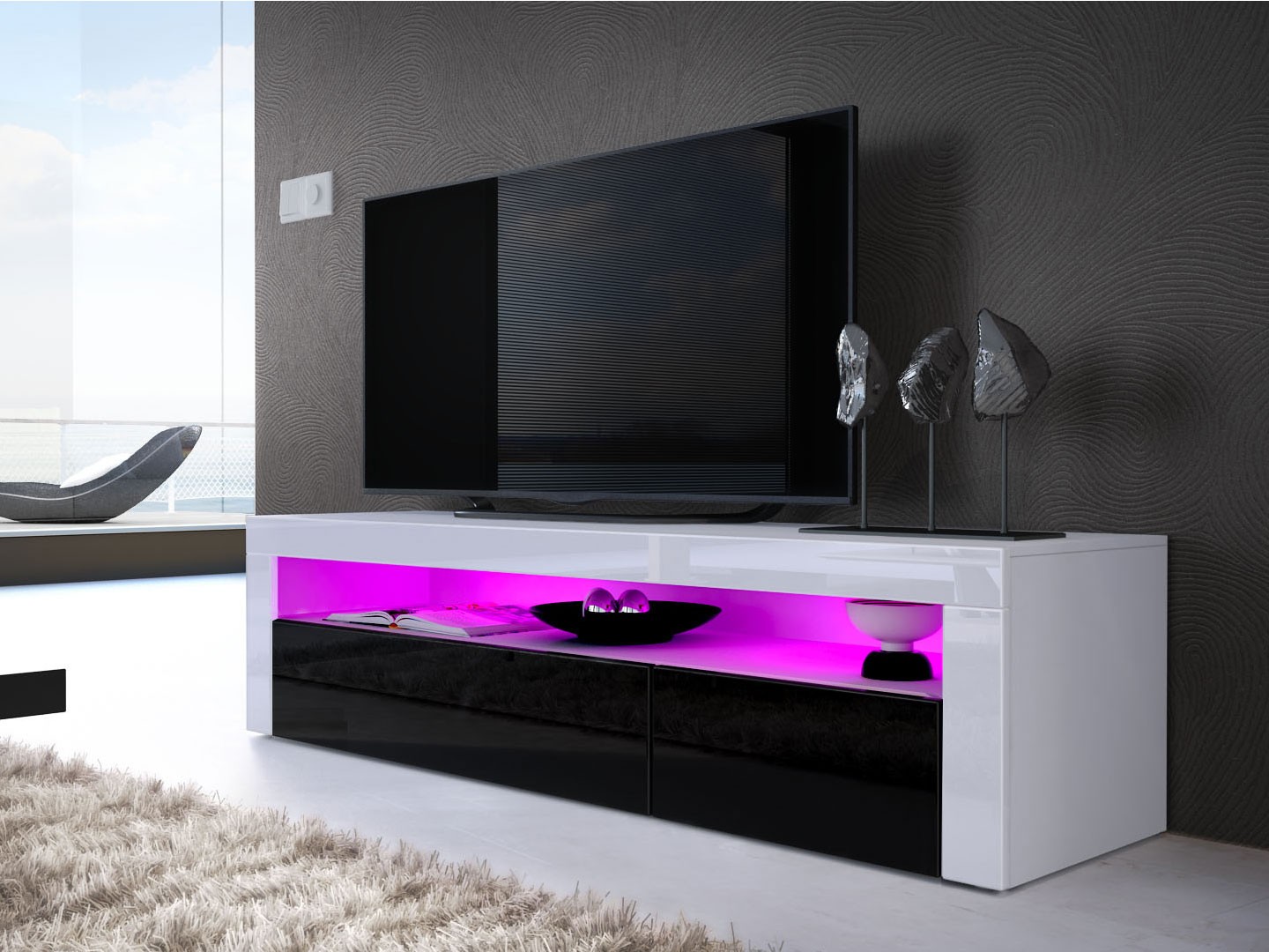 Meuble banc télé design