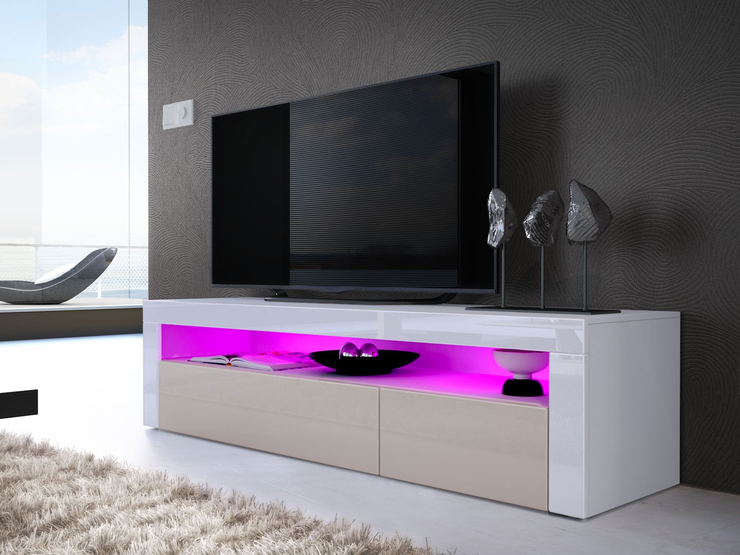 Meuble banc télé design