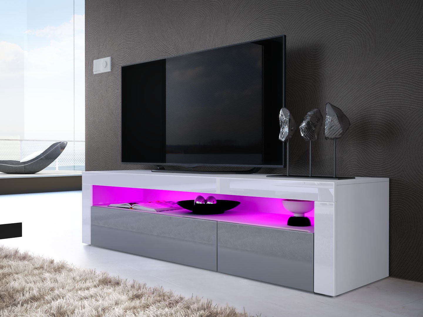 Meuble banc télé design