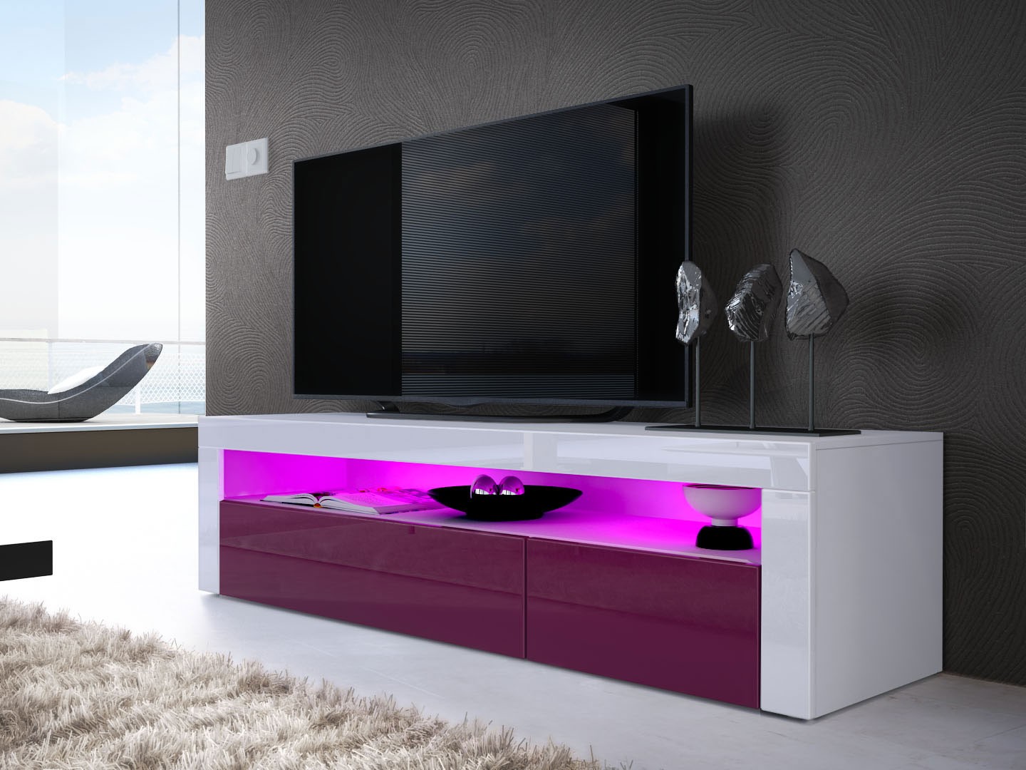Meuble banc télé design