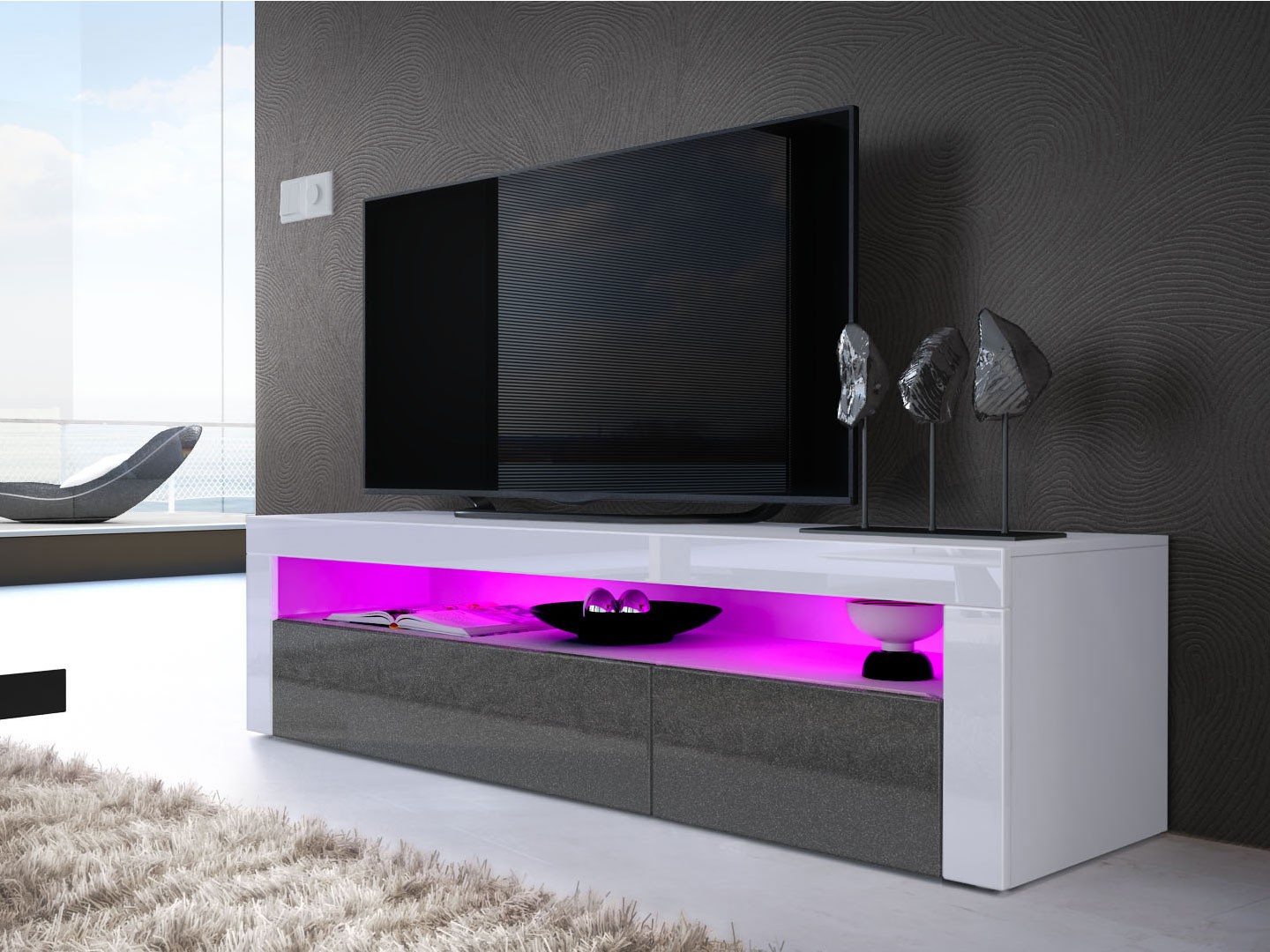 Meuble banc télé design