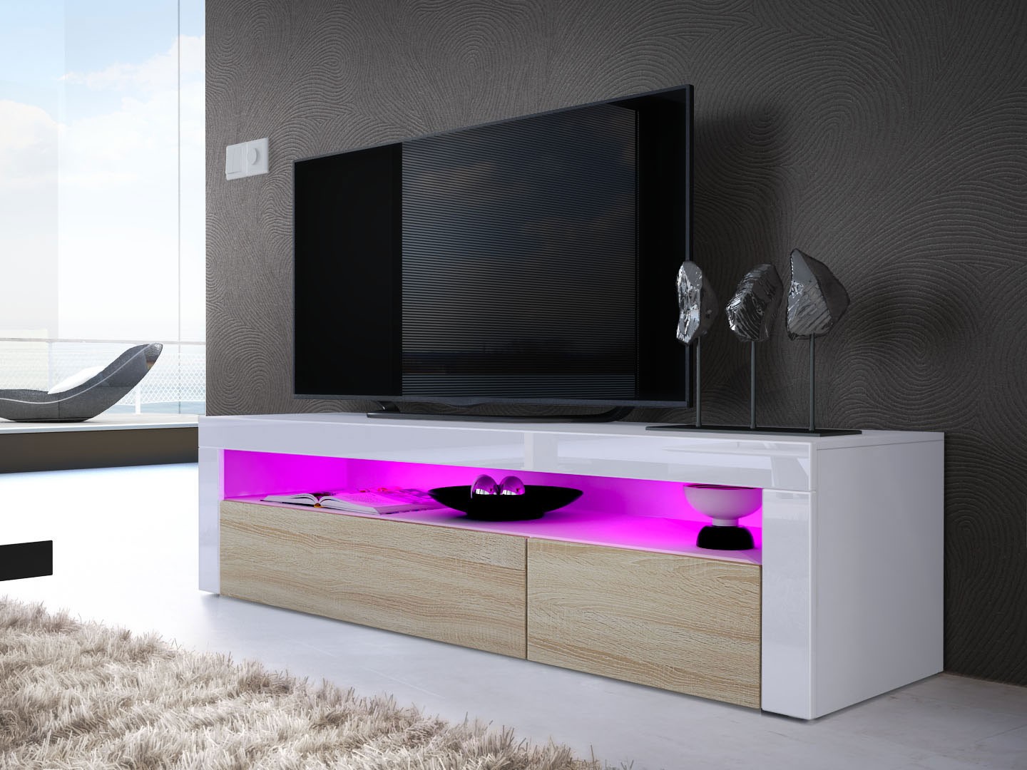 Meuble banc télé design