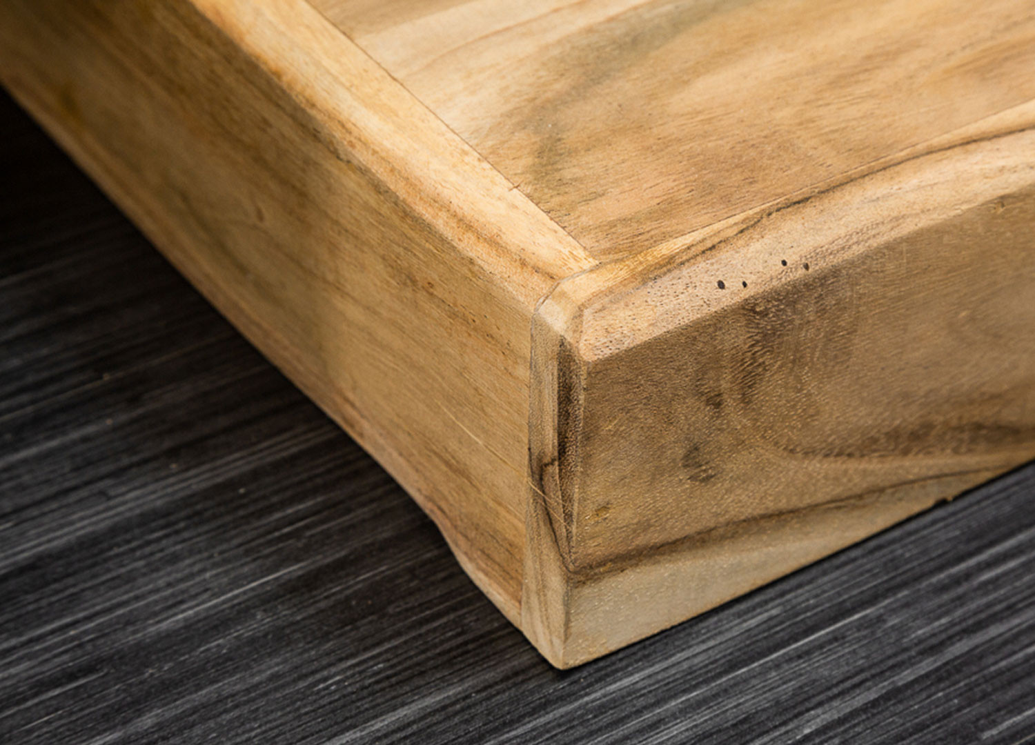 Meuble bar en bois d'acacia 2 portes avec rangements