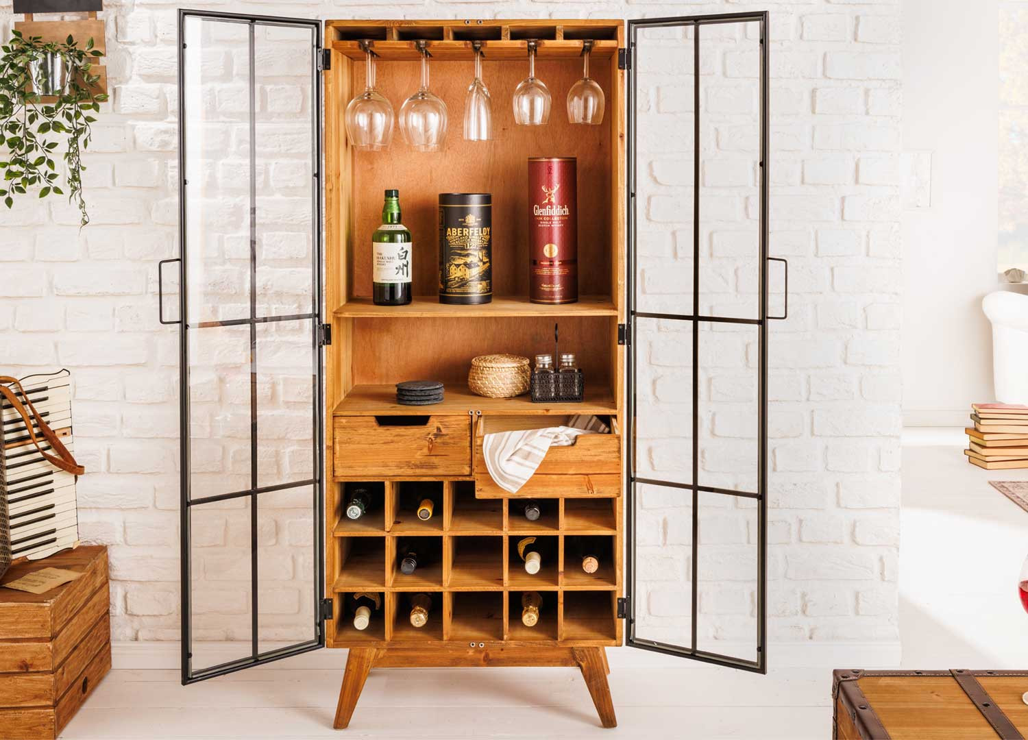 Meuble bar vitrine vintage