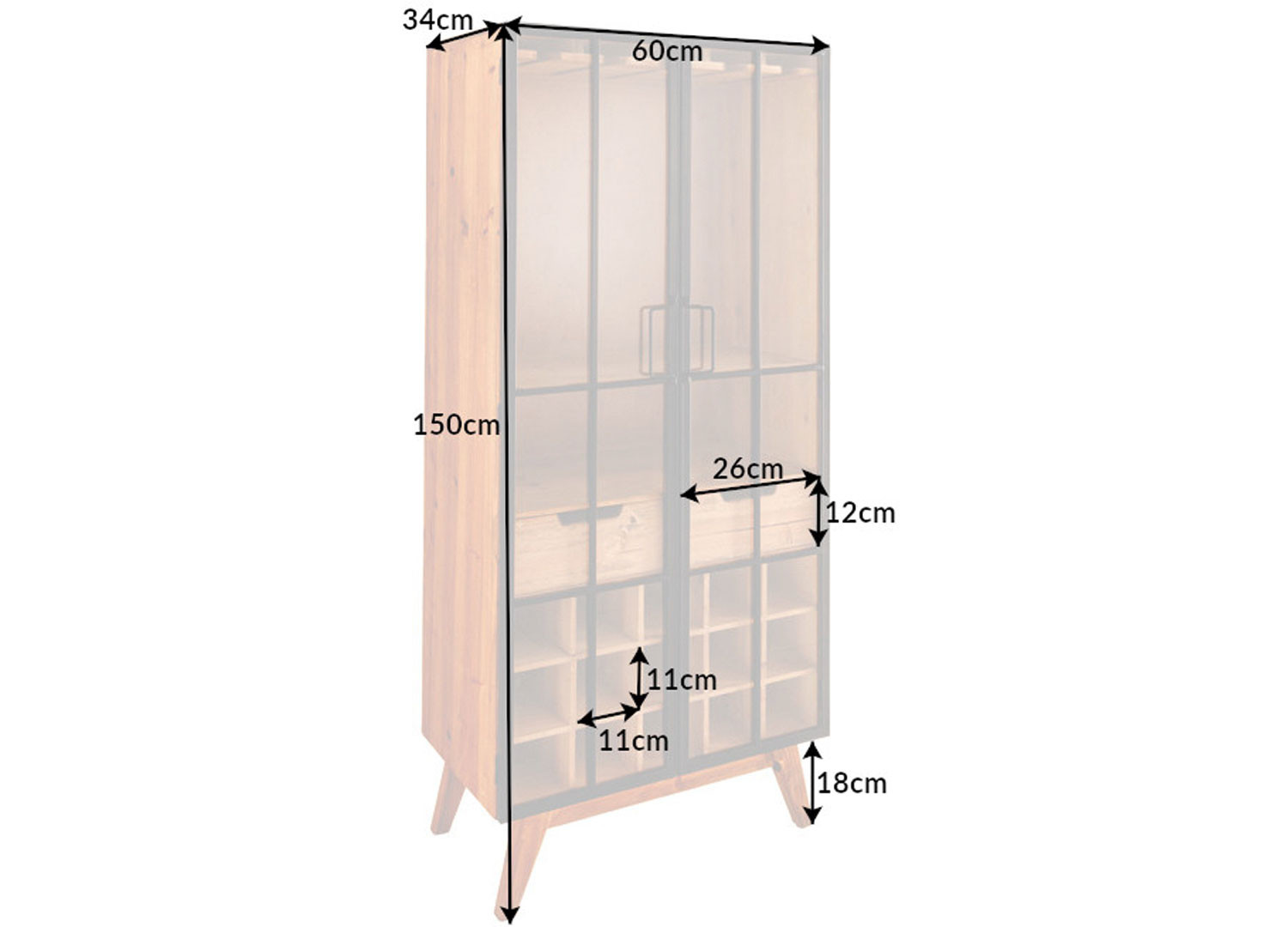 Meuble bar vitrine vintage