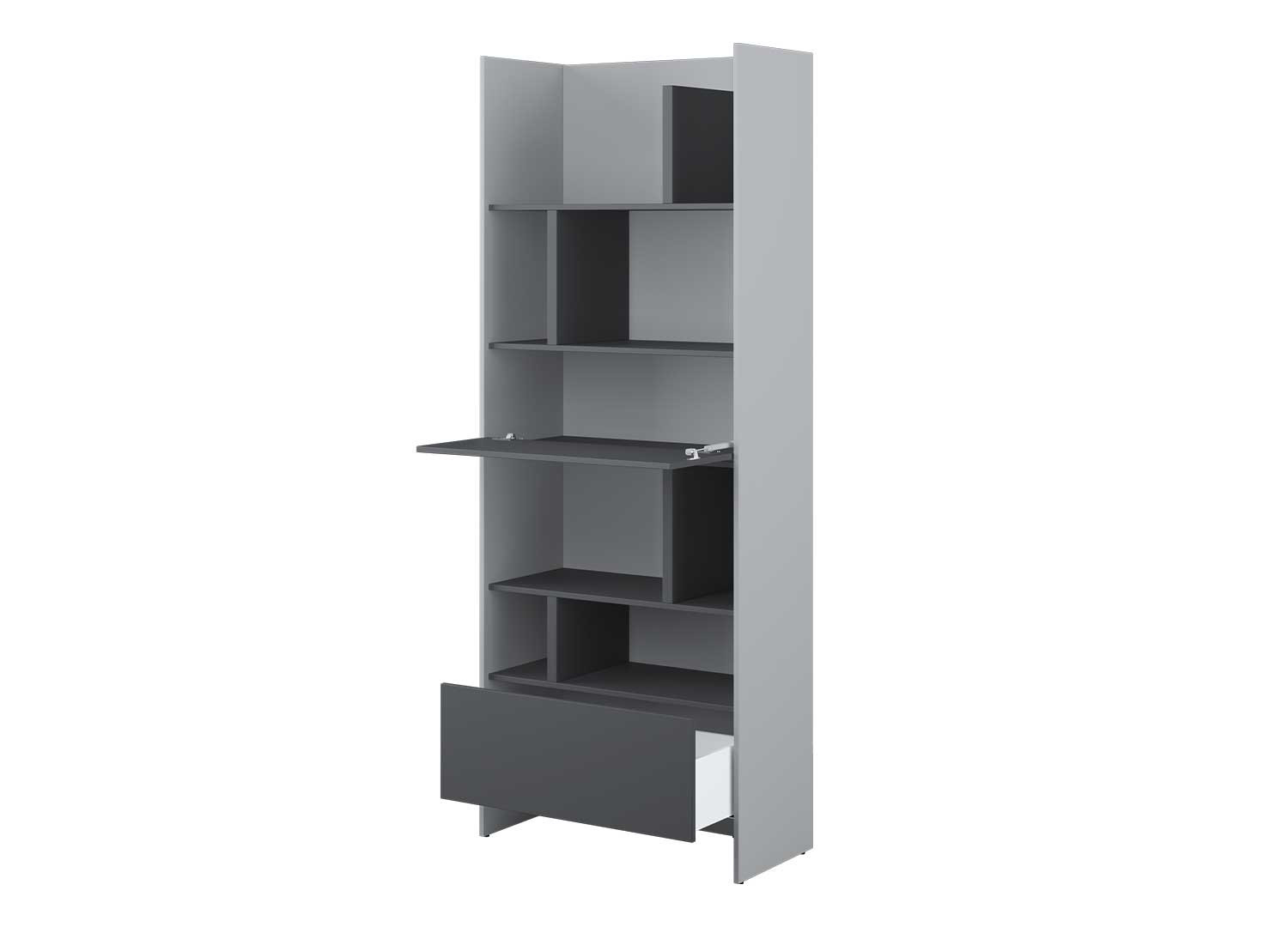 Meuble bibliothèque gris et graphite Bed Concept