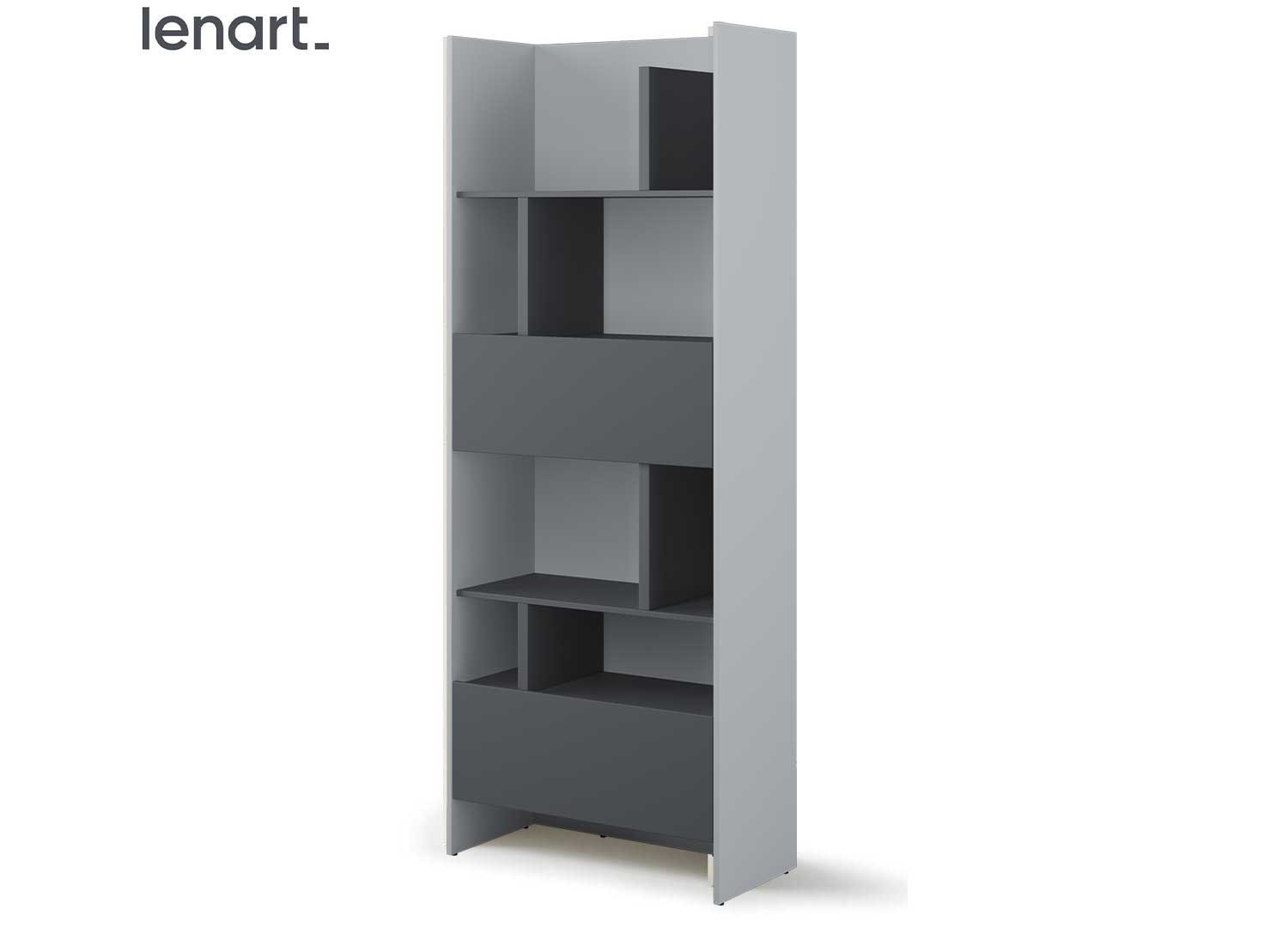 Meuble bibliothèque gris et graphite Bed Concept