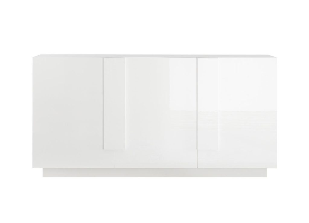 Meuble buffet 3 portes blanc laqué 181 cm