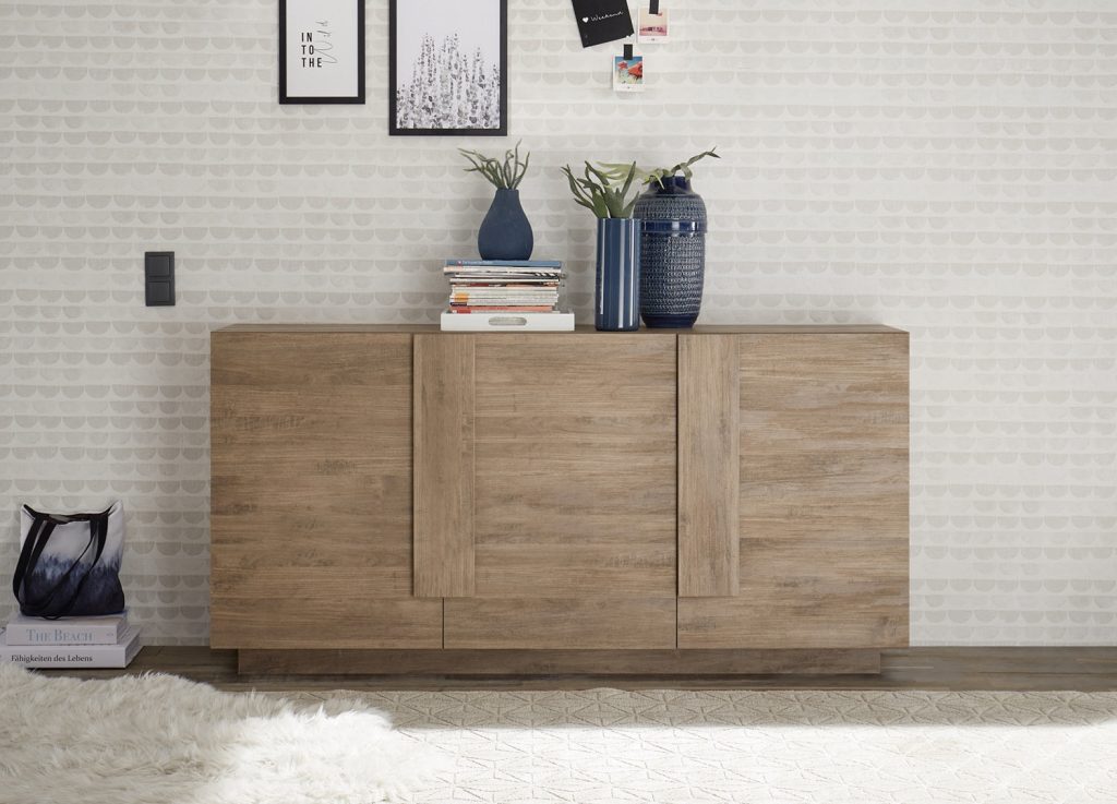 Meuble buffet 3 portes chêne mercure 181 cm