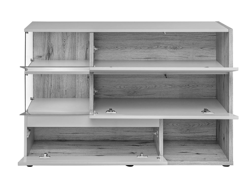 Meuble buffet design anthracite et bois