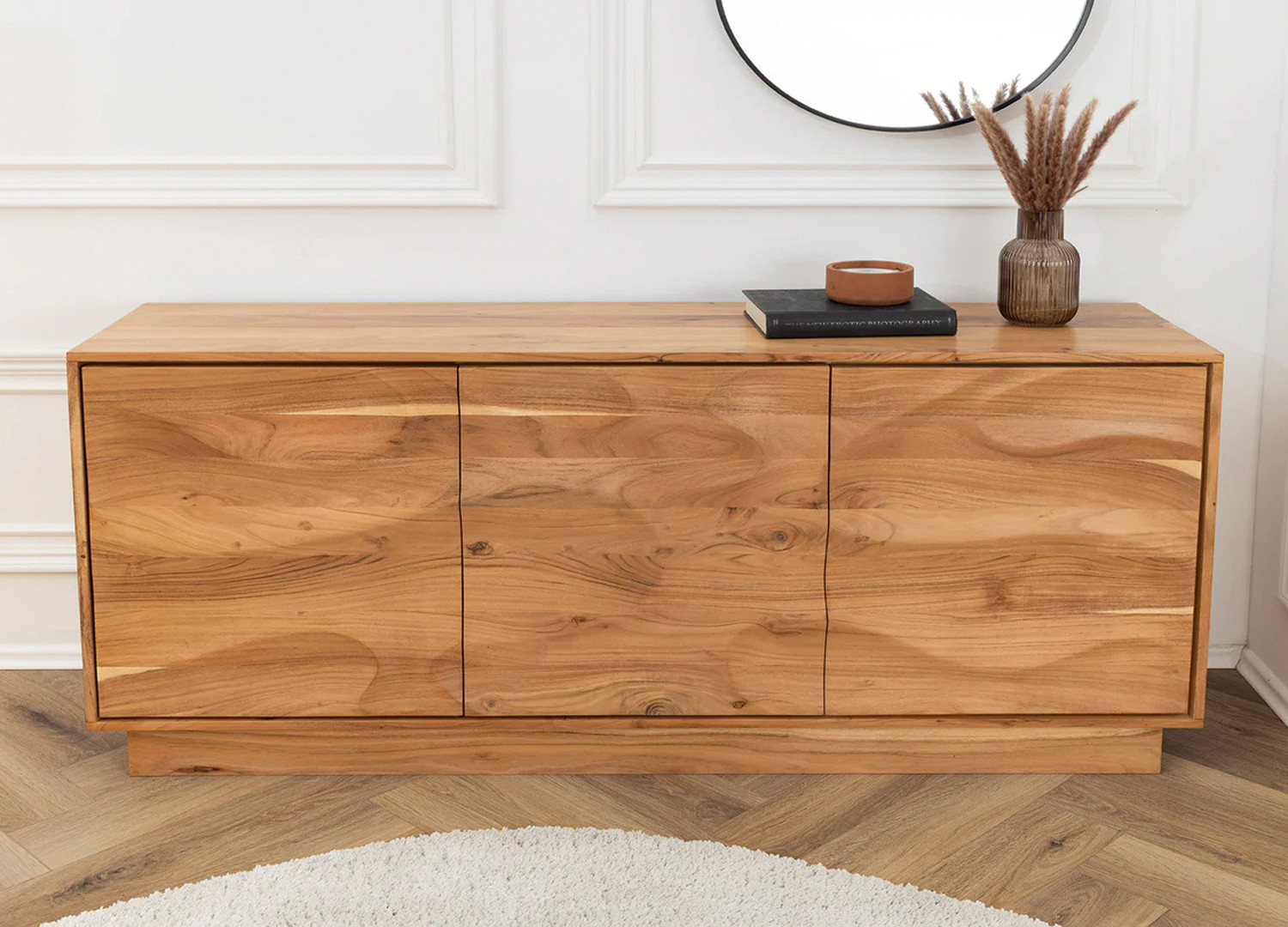 Meuble buffet en bois d'acacia 160 cm Megane