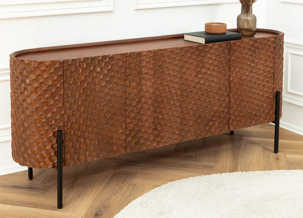 Meuble buffet original en bois de manguier brun 177 cm Marlon