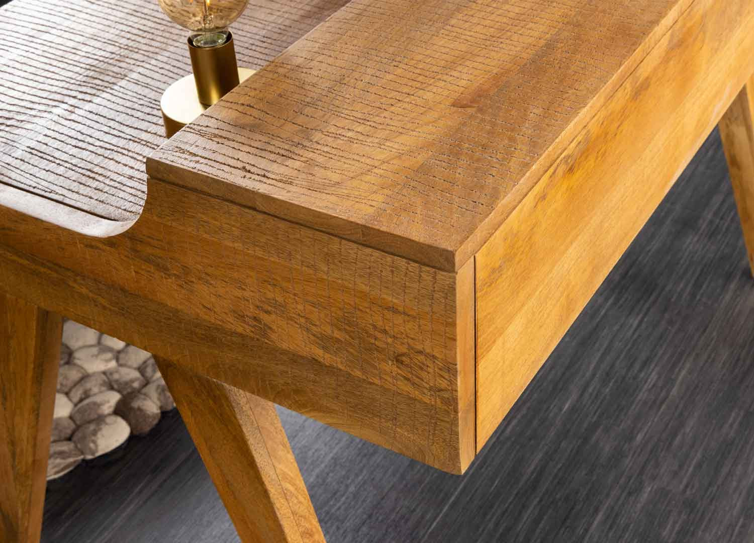Meuble bureau en bois massif avec rangements
