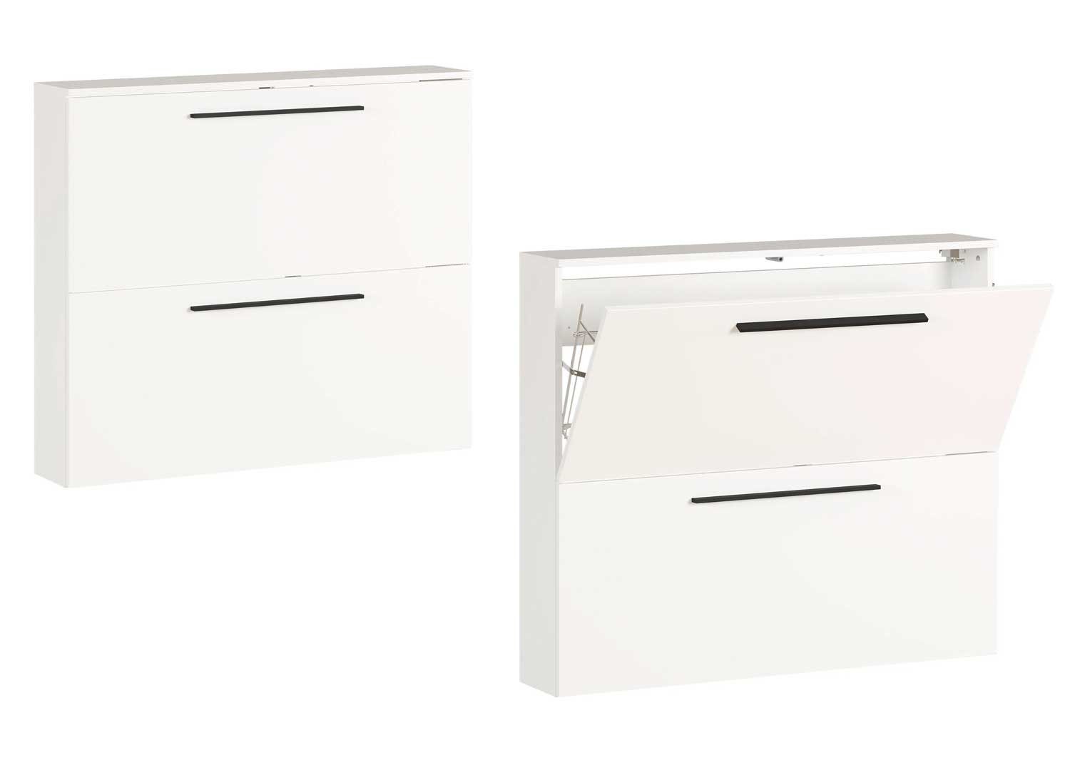 Meuble chaussures blanc 2 portes