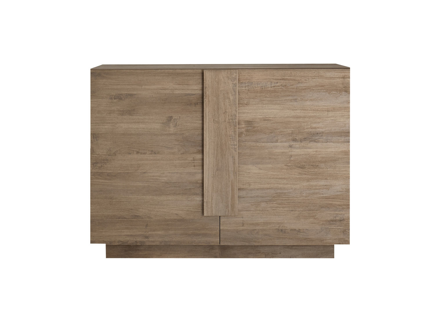 Meuble commode 2 portes chêne 121 cm