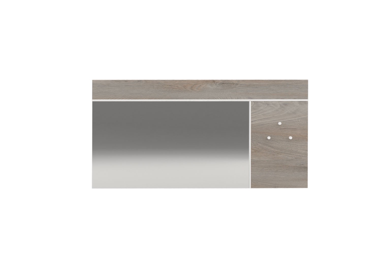 Meuble commode rangement 3 tiroirs blanc laqué mat et bois