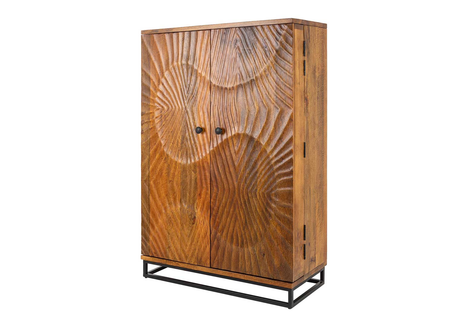Meuble de bar design avec rangement bouteilles en bois massif