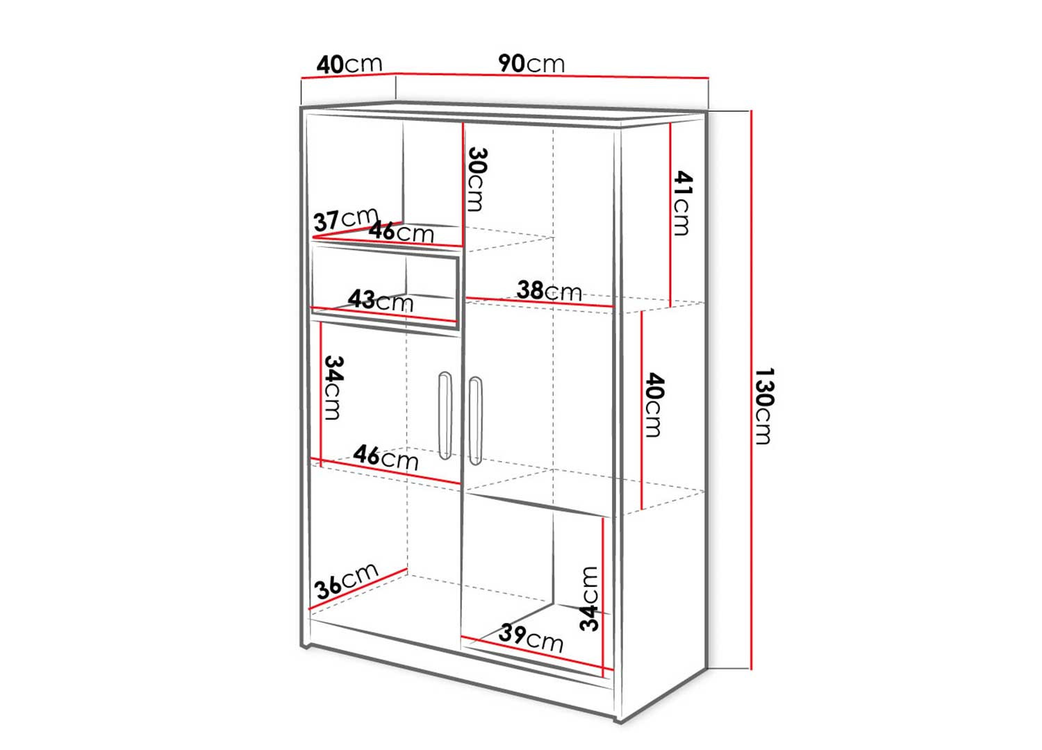 Meuble de rangement chambre enfant gris et blanc